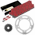 Caltric Red Drive Chain And Sprocket Kit Compatible With Suzuki Gsx-r1000 2001-2006 525-chain