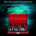 M6 M8 M10 Thread Repair Tool Kit 88pcs Tap Drill Helicoil Threaded Insert Set For Engine With Storage Case