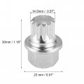 X Autohaux Abc1 11pt Car Wheel Lock Lug Nut Anti Theft Screw Removal Key For Vw Audi