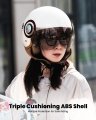 Ilm 3 4 Open Face Motorcycle Helmets For Women Men Retro Moped Scooter Cruiser Casco Vintage Half Helmet Dot Ece Model B-100e