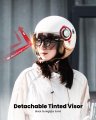 Ilm 3 4 Open Face Motorcycle Helmets For Women Men Retro Moped Scooter Cruiser Casco Vintage Half Helmet Dot Ece Model B-100e