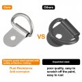 X Autohaux 10pcs D Ring Tieown Anchor 3mm Diameter Ds Lashing Ring For Trailer Truck Boat Rv Atv Suv Vehicle Cars Silver Tone