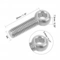 Uxcell M8 X 30mm Machinery Shoulder Swing Lifting Eye Bolt 304 Stainless Steel Metric Thread 4pcs