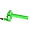 Green Aluminum Alloy Twist Throttle Grip With Cable Compatible For Kawasaki Kx125 Kx250 Klx110 Dirt Bike