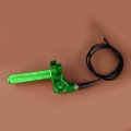 Green Aluminum Alloy Twist Throttle Grip With Cable Compatible For Kawasaki Kx125 Kx250 Klx110 Dirt Bike
