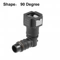 X Autohaux 2pcs Fuel Line Quick Connect 90 Degree Push-on Single Barb Hose Adapter Connector For 5 16 To 3 8 Nylon Tubing