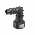 X Autohaux 2pcs Fuel Line Quick Connect 90 Degree Push-on Single Barb Hose Adapter Connector For 5 16 To 3 8 Nylon Tubing
