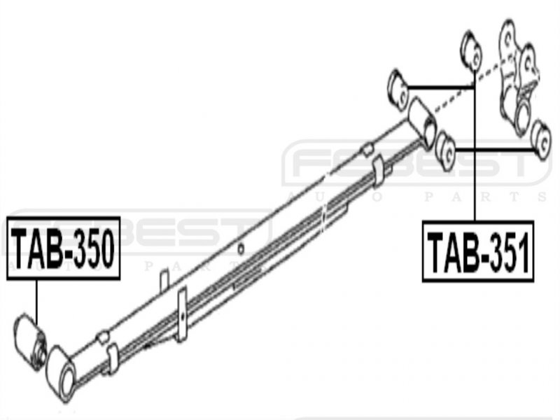 90389a0003 Arm Bushing For Rear Spring For Toyota Febest
