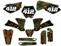 2003-2005 Sx 105 Apache Green Senge Graphics Complete Kit With Rider I D For Ktm