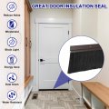 Uxcell Door Brush Bottom Sweep H-shape Aluminum Alloy Base With 3 1-inch Pp For Home Industrial 35-inch L Brown