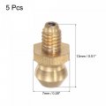 Uxcell Brass Straight Grease Fitting M4 X 0 7mm Thread Hydraulic Accessories 5pcs