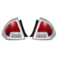 Hecasa Pair Tail Light For 2006-2009d Fusion S Se Sel Replacement For Fo2818123 Fo2819113 Rear Lamp Red Clear Lens Lh Rh 