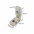 20pcs Silver T Slot L-shape Interior Inside Corner Connector Joint Bracket Ttzeze 90 Degree Aluminum Profile With M6 Screws