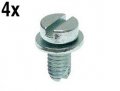 Porsche 56-77 Engine Shroud Screw X4 W Washer 6x10mm Slot Head 