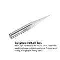 Uxcell Tapered Wood Engraving Cnc Router Bit Solid Carbide 2 Straight Flutes Carving Tool For Acrylic Pvc Mdf Plastic 6mm Shank