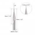 Uxcell Tapered Wood Engraving Cnc Router Bit Solid Carbide 2 Straight Flutes Carving Tool For Acrylic Pvc Mdf Plastic 6mm Shank