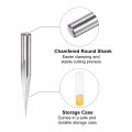 Uxcell Tapered Wood Engraving Cnc Router Bit Solid Carbide 2 Straight Flutes Carving Tool For Acrylic Pvc Mdf Plastic 6mm Shank