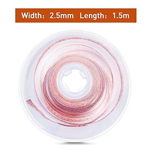 6 Pieces Solder Wicks No-clean Braided Desoldering 1 5 Meter Length Blue 0 Inch
