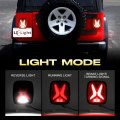 Lx-light Dot Smoke X Shape Led Tail Lights Brake Turn Signal Rear License Plate With Emc Compatible Jeep Wrangler Cj Yj Tj