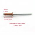 25pcs Red Copper Blind Rivets 1 8 In X 2 3 2x12mm Open End Dome Head Pop Grip Range 5 16 To Core Pulling Fastener Nails