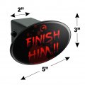 Mortal Kombat Klassic Finish Him Oval Tow Trailer Hitch Cover Plug Insert