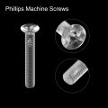 Uxcell M6 X 40mm Plastic Phillips Machine Screws Pc Flat Head Bolts Transparent 25pcs