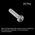 Uxcell M6 X 40mm Plastic Phillips Machine Screws Pc Flat Head Bolts Transparent 25pcs