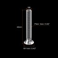Uxcell M6 X 40mm Plastic Phillips Machine Screws Pc Flat Head Bolts Transparent 25pcs
