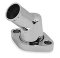 Weiand 6242 Aluminum Water Outlet Includes Thermostat Housing O-ring Seal And Hardware 45 Degree Polished Neck 