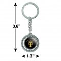 Graphics More Game Of Thrones Greyjoy Sigil Keychain Spinning Round Chrome Plated Metal
