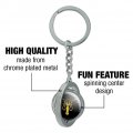 Graphics More Game Of Thrones Greyjoy Sigil Keychain Spinning Round Chrome Plated Metal