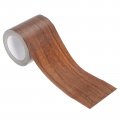 Wood Grain Repair Tape 2 In X 15 Ft Self Adhesive Realistic Textured Patch For Floor Door Table Cabinets Desk Dark Brown Oak 