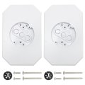 Outdoor Light Mounting Block With Built In Electrical Box 2 Pack Vinyl Siding Lamp For 1 Plate And 4 White