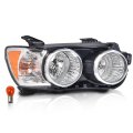 Headlight Assembly Fit Chevy Sonic 2012-2016 4-door Sedan Hatchback Fit W Chrome Bezel Only Right Passenger Clear Lens Black 