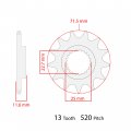 Caltric Non O-ring Drive Chain And Sprockets Kit Compatible With Polaris Trail Boss 250 2x4 1988 1989 1990 1991 1992 1993