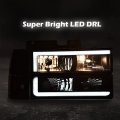 G-plus Led Headlights Compatible With 1994-1999 Gmc C1500 K1500 Yukon C2500 K2500 Suburban 1994-2000 C3500 K3500 Smoky Lens