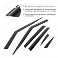 Fydun 6pcs Window Visor Deflector Rain Guard Vent Sun Shade Car Refitting Accessories For Land Rover Range Velar 2018a On Black