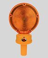 Bl2lhd Amber Type A C Led Barricade Light W Photocell 3vdc 2500 Hours 2xd Batteries 7 Dia Polycarbonate Lens 