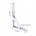 Uxcell 2 Pcs Folding Shelf Brackets 12 Inch Iron Collapsible L Bracket Wall Mounted For Table Work Bench White