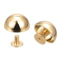 15x7 5mm Screw Back Rivets Hollow Round Head Leather Studs Spike Gold Tone 10 Sets 