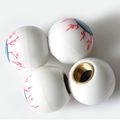 Car Truck Motocycle Eye-ball Design Wheel Tire Valve Stem Cover Cap 4 Pcs