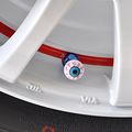 Car Truck Motocycle Eye-ball Design Wheel Tire Valve Stem Cover Cap 4 Pcs