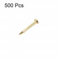 Uxcell Small Tiny Hardware Nails Iron 1x10mm Dxl For Diy Decorative Wooden Boxes Accessories Gold Tone 500pcs
