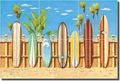 Got Surf By Evelyn Jenkins Drew Tropical Surfboard Ceramic Tile Mural 18 X 12 Kitchen Shower Backsplash 