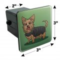 Yorkshire Terrier Yorkie With Tongue Out Tow Trailer Hitch Cover Plug Insert
