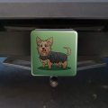 Yorkshire Terrier Yorkie With Tongue Out Tow Trailer Hitch Cover Plug Insert