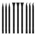 9 Piece Plastic Scraper Tool Set For Tight Spaces Non Scratch Kitchen Cleaning Pen To Remove Stickers Labels Oil Stains Food 
