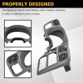 Dash Trim Bezel For 1998-2004 Chevy Chevrolet S10 Blazer Gmc Jimmy Light Gray Abs Plastic Single Din Only Go-4510