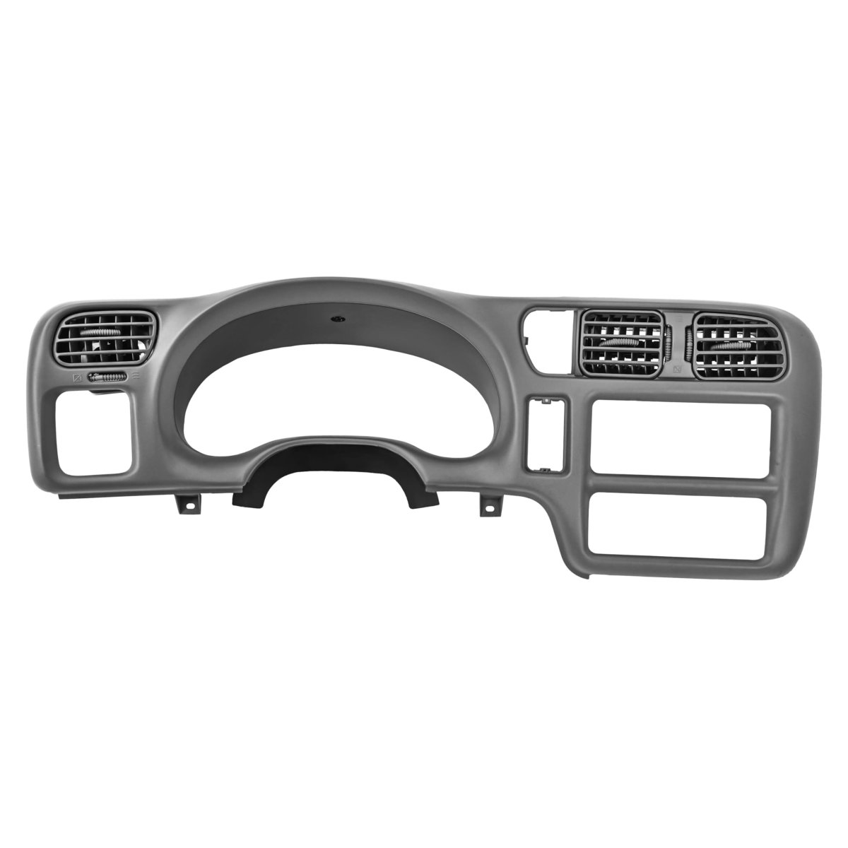 Dash Trim Bezel For 1998-2004 Chevy Chevrolet S10 Blazer Gmc Jimmy Light Gray Abs Plastic Single Din Only Go-4510
