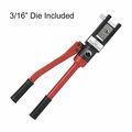 Hydraulic Pump Cable Crimper Hand Tool With Valve For 3 16 Inch Stainless Steel Wire Ton Hex Die 